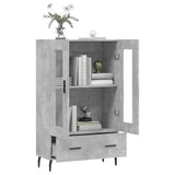 Highboard Concrete Grey 69.5x31x115 cm Engineered Wood 828320
