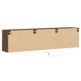 TV Wall Cabinet with LED Brown Oak 180x31x45 cm 3307939