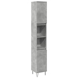 ZNTS Bathroom Cabinet Concrete Grey 30x30x190 cm Engineered Wood 857198
