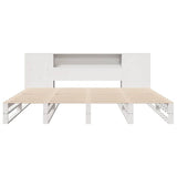 Bookcase Bed without Mattress White 200x200 cm Solid Wood 3323888