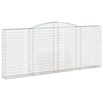 Arched Gabion Basket 400x30x160/180 cm Galvanised Iron 153528
