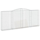 Arched Gabion Baskets 2 pcs 400x30x160/180 cm Galvanised Iron 3146905