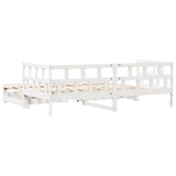 Daybed with Trundle and Drawers without Mattress White 90x200 cm 3302202