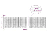 Gabion with 3.5 mm Wire and 5x10 cm Mesh 500x20x100 cm 3462628