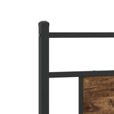 Bed Frame without Mattress Smoked Oak 75x190 cm Small Single Engineered Wood 4106733