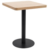 Bistro Table Light brown and black MDF 60x60 cm Simplistic 286430