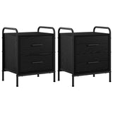 Bedside Cabinet 2 pcs Black Oak 40 x 30 x 50 cm Engineered Wood 8013483