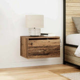 Wall-mounted Bedside Cabinet 2 pcs Old Wood Engineered Wood 863079