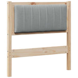 Upholstered Headboard Brown 80 cm Solid Pine Wood 879089