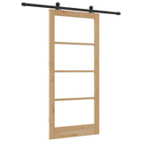Sliding Door ORKDAL Natural and Black 93 x 202 cm 3332007