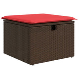 8 Piece Garden Sofa Set with Cushions Brown Poly Rattan 3327794
