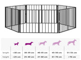Dog Gate 6 pcs Black 100 x 80 cm Galvanised Steel 891994