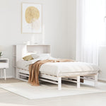Bookcase Bed without Mattress White 100x200 cm Solid Wood 3323903