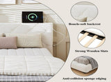 Upholstered bed, 3ft single bed 90190cm, With side rails on the bed, With two comfortable N604P390168W