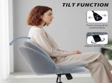 Teddy Fleece Office Chair with Wheels - Grey T3398P425005
