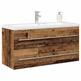 Bathroom Sink Cabinet 2 pcs Old Wood 100 x 38.5 x 48 cm 3333133