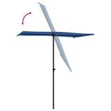 Garden Parasol with Aluminium Pole 180x110 cm Azure Blue 47335