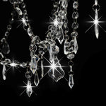 Chandelier with Beads White 8 x E14 Bulbs 281604