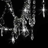 Chandelier with Beads White 8 x E14 Bulbs 281604