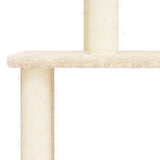 Cat Tree with Sisal Scratching Posts Cream 183 cm 171744
