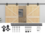 Sliding Door 2 pcs 80 x 210 cm Solid Pine Wood 3444871