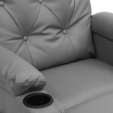 Massage Chair Grey Faux Leather 339133