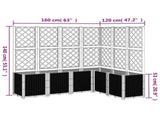 Garden Planter with Trellis White 160x120x140 cm PP 367879