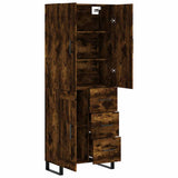 Highboard Smoked Oak 69.5x34x180 cm Engineered Wood 3196040
