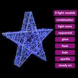 3D Star with 50 LEDs Blue 55 x 53.5 x 10 cm Acrylic 42019100
