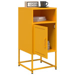 ZNTS Bedside Cabinets 2 pcs Mustard Yellow 36x39x78 cm Steel 846573