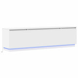 TV Cabinet with LED White 180 x 38 x 49 cm Engineered Wood 3376144
