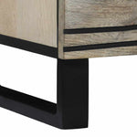 Sideboards 2 pcs White 60 x 33.5 x 75 cm Solid mango wood 3310046