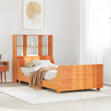 Bookcase Bed without Mattress Wax Brown 90x190 cm Single Solid Wood 3323829