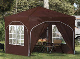 Pop-up Party Tent 192 x 192 x 245 cm Brown 42019841