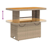 2 Piece Garden Dining Set with Cushions Beige Poly Rattan 3277418