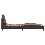 Bed Frame without Mattress "Zadar" Brown 80x200 cm Faux Leather 3208144