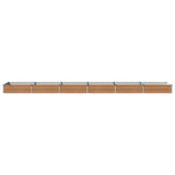 Raised Garden Bed Wood Brown 480 x 80 x 24 cm cold-rolled steel 8006515