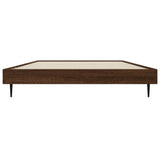 Bed Frame without Mattress Brown Oak 100x200 cm Engineered Wood 832268