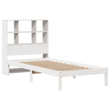 Bookcase Bed without Mattress White 90x200 cm Solid Wood Pine 3321582