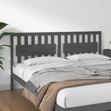Bed Headboard Grey Solid pine wood 185.5 cm x 4 cm x 100 cm 818587