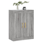 Wall Mounted Cabinet Grey Sonoma 69.5x34x90 cm Engineered Wood 830370