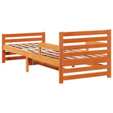 Bed Frame with Headboard Wax Brown 80 x 200 cm Engineered Wood 877208
