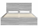 Bed Frame Grey Sonoma 120 x 200 cm Solid Pine Wood 3411033