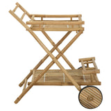 Tea Trolley with wheels Natural 79 x 67.5 x 84 cm Bamboo 42028068