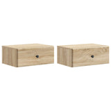 Wall-Mounted Bedside Cabinet 2 pcs Sonoma Oak 49 x 34.5 x 20 cm 899130