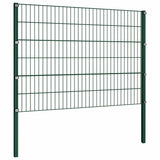 Fence Panel with Posts Iron 1557.5x120 cm Green 278669