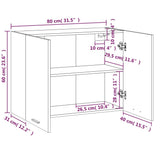 Hanging Cabinet Smoked Oak 80x31x60 cm Engineered Wood 815588