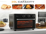 Air Fryer Oven, 20L Mini Oven, Countertop Convection Oven with Adjustable Temp and Timer, Oil-Less T3398P340995