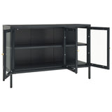 Sideboard Anthracite 105x35x70 cm Steel and Glass 336069