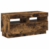 TV Cabinet with LED Lights Smoked Oak 80x35x40 cm 815723